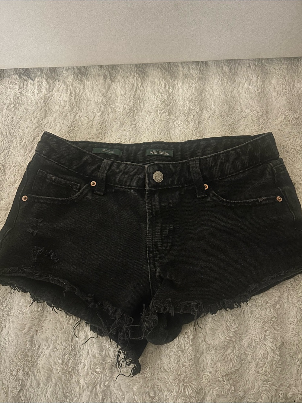 wild fable Black Distressed Denim Jean Shorts